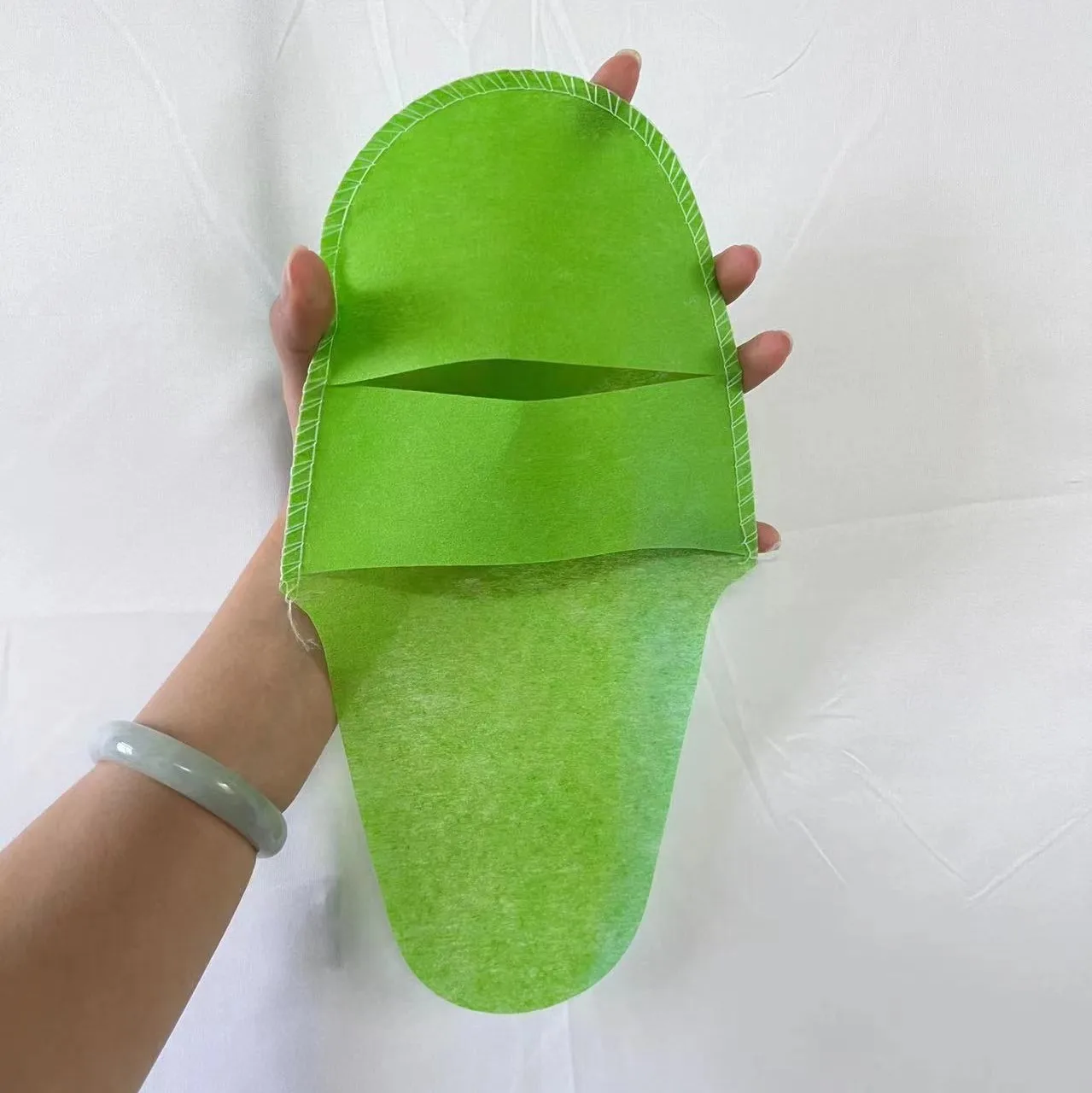 Высококачественные белые одноразовые Тапочки из нетканого материала с открытым носком для спа, педикюра, массажер для ног для женщин