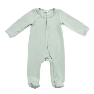 Wholesale Baby Clothes Brushed Cotton Bodysuit Winter Thicker Cotton Girls' Rompers with Grips