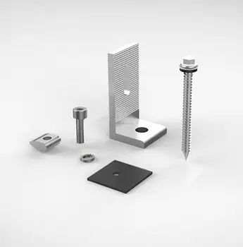 High Quality Silver AL6005 Solar Roof Mounting System Economical L Feet for Solar Panels