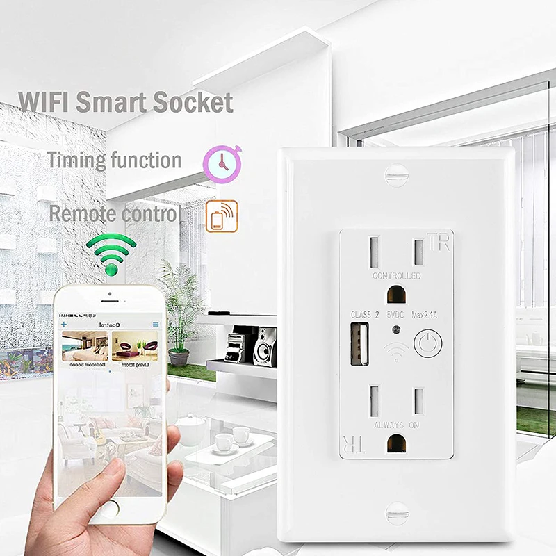 Keygma Us Smart Switch WiFi in-Wall Embedded AC Outlet 230V - China Us Wall Switch  Outlet WiFi, Smart WiFi in-Wall Outlet