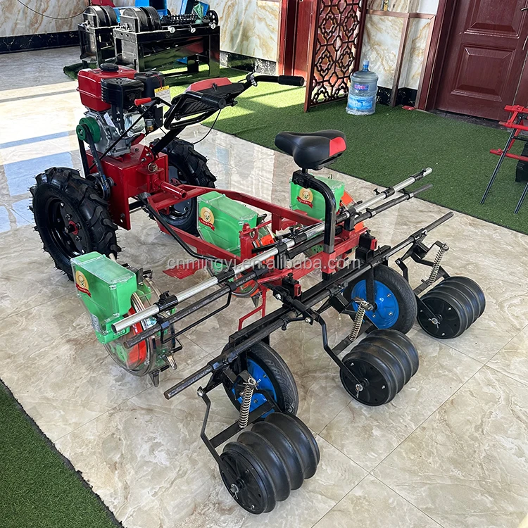 Farm Hand Push Manual Seeder 3 Rows - High Productivity