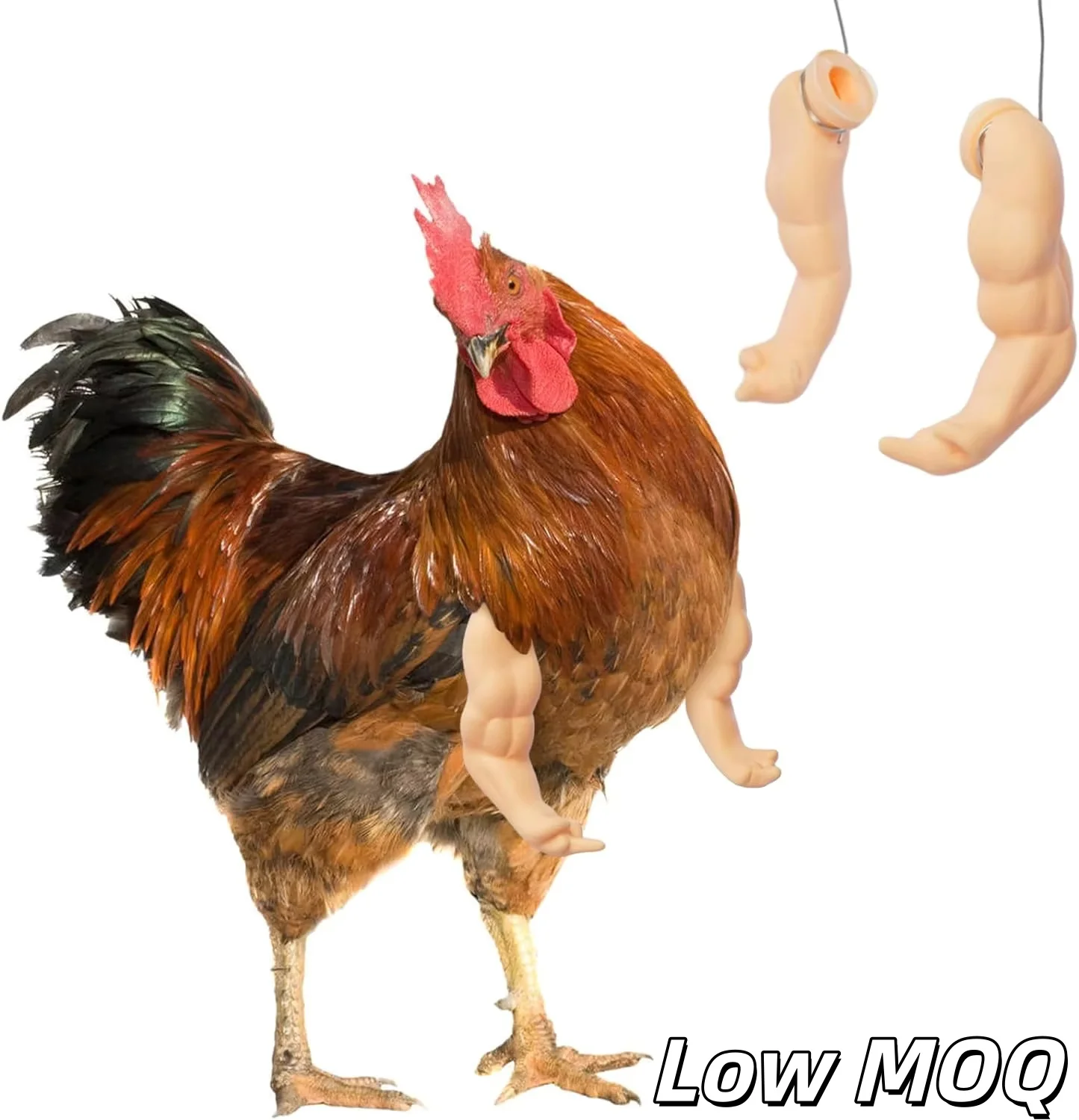 Brazos De Gallina Divertidos – Accesorios De Disfraz Impresos En 3D Para Cosplay, Fiestas Y Bromas, Incluye 16 Piezas