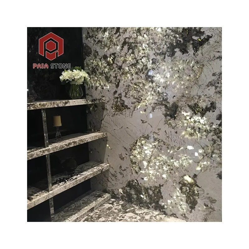 Hoogwaardige luxe Alpinus witte granietplaten met gouden aders