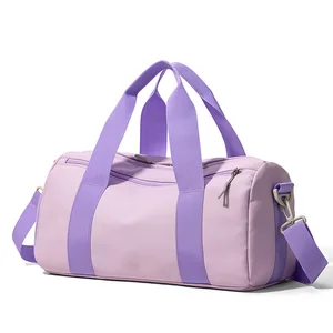 Customised Logo Sports Duffle Bag With Shoes Compartment Waterproof Nylon Travel Duffel Bag For Men And Women