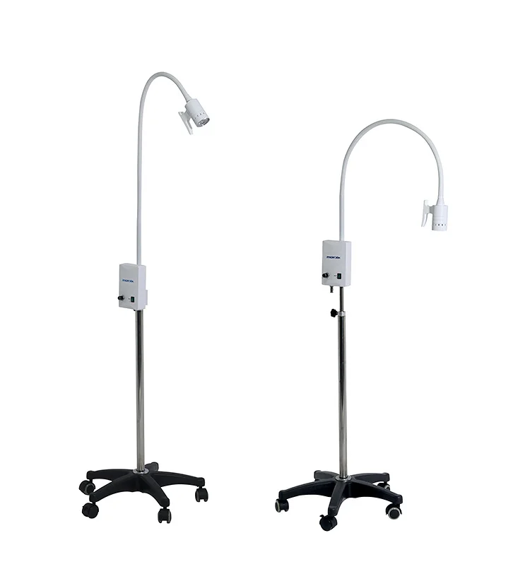 Mobile Floor Type Medical LED Gynecology Exam Halogen Lamp