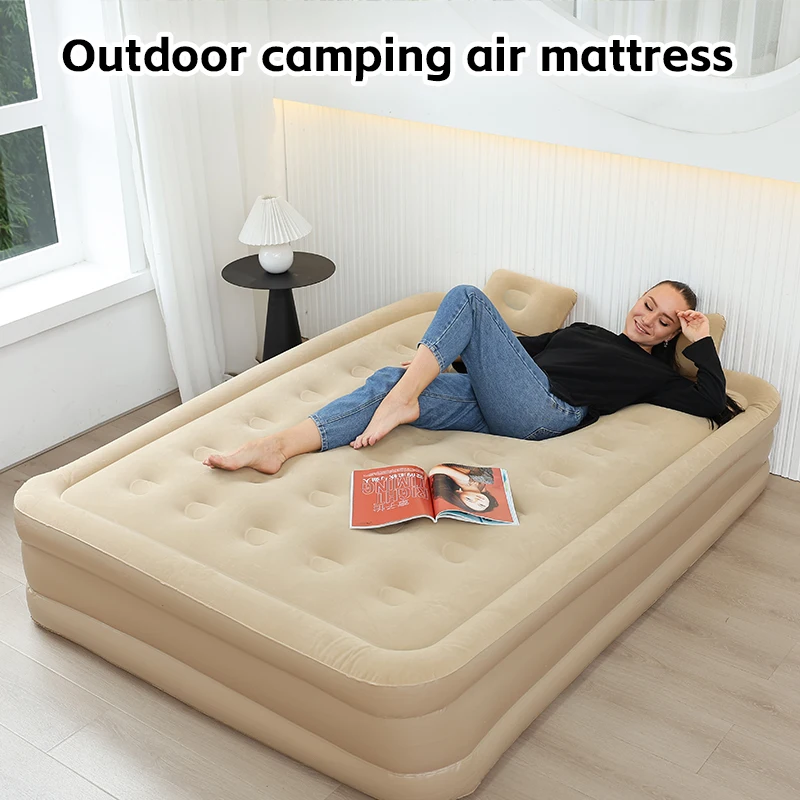Inflatable Pvc Bed Custom Durable Eco-Friendly PVC Flocking Inflatable Air Bed