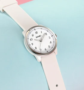 SKMEI 2008 Customization Fashion Simple Design Sport Quartz Watches Ladies Comfortable Silicone Strap Quartz Reloj