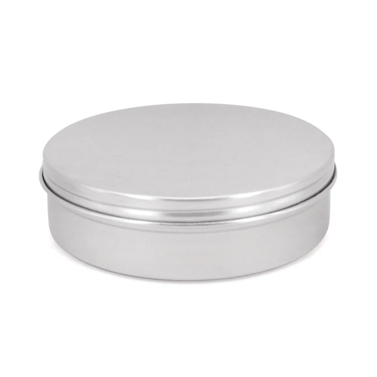 125ml Empty Coffee Tin Box Empty Aluminum Silver Tins Aluminum Jars Large Round Metal Tins