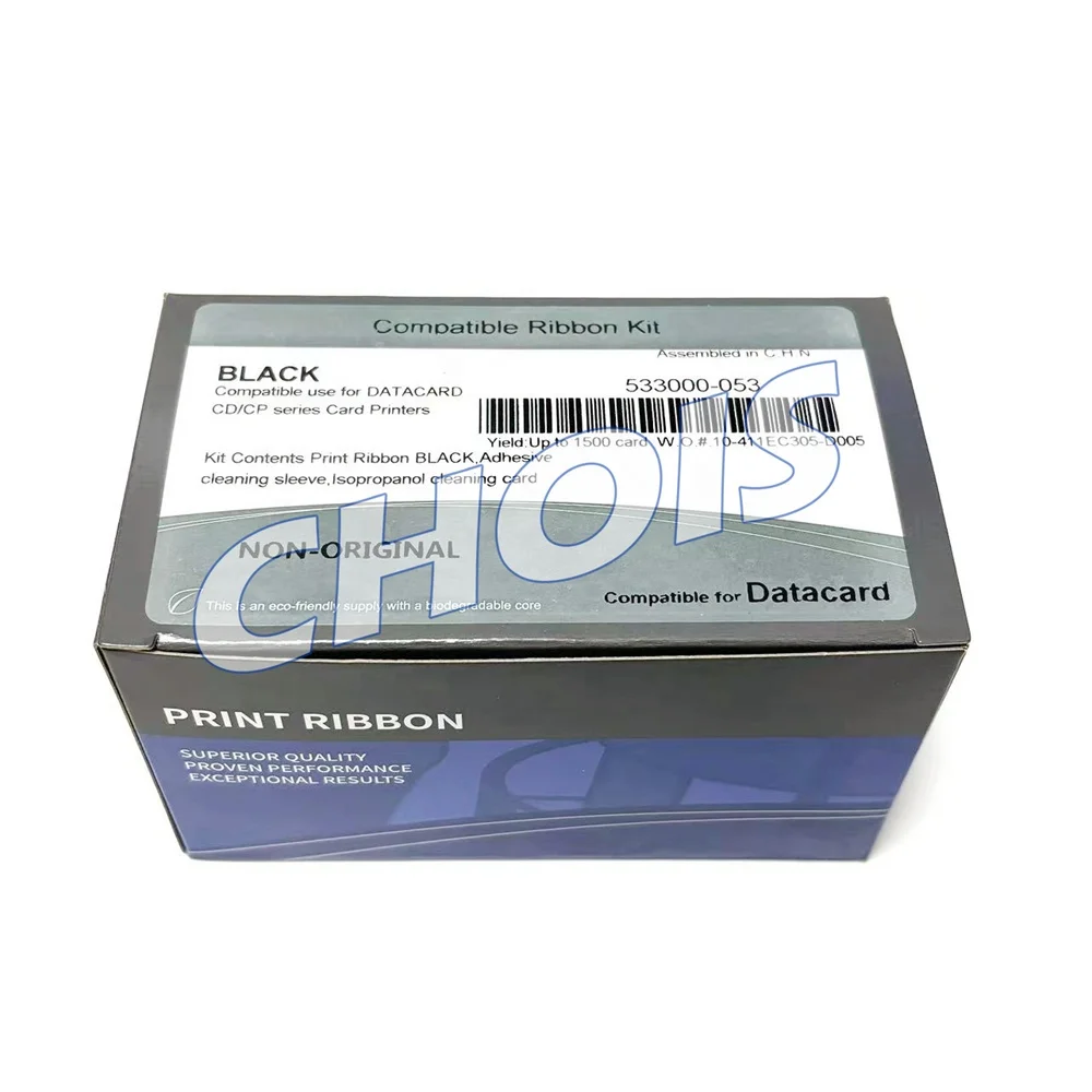 Ruban Monochrome Noir Datacard 533000-053 - Étui De 16 Rubans - Neuf Original - Pour Imprimante De Cartes