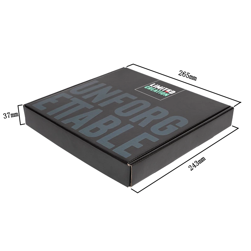 Small Folded Corrugated Shipping Box with Recycled Materials Glossy Matt Lamination Embossing for Packing Gift