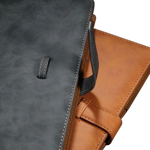PU Cover Notebook A5 Refillable Planner Binder Inserts 6 Ring Black Journal  PU LeatherTravel Diary With Magnetic Buckle