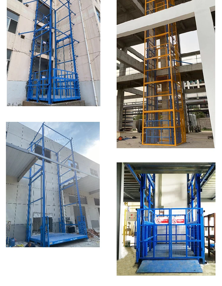 500-2000kg Industrial Electric Goods Lifting Vertical Freight Elevator ...
