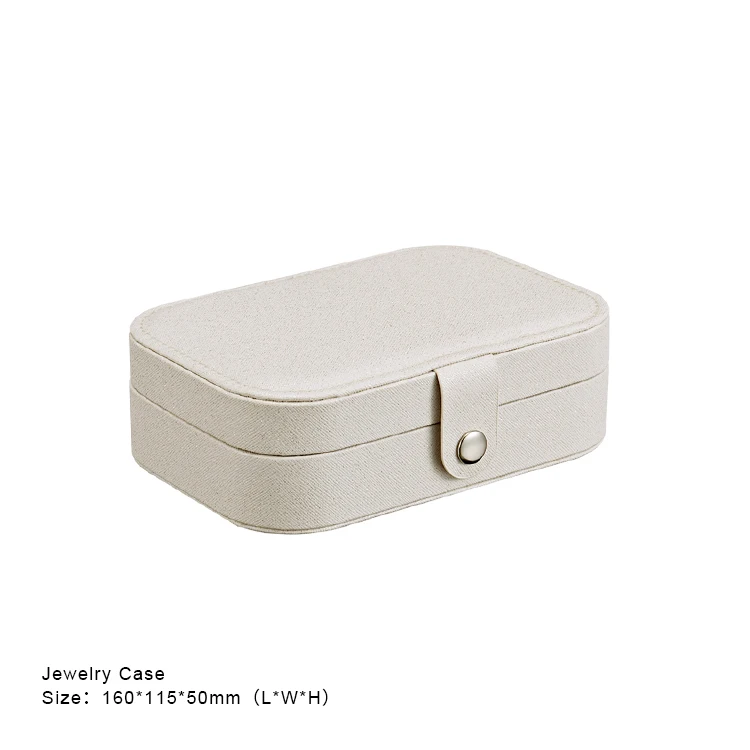 New Arrival Portable Jewelry Box Jewelry Case Women Lady Travel Packaging Storage Box Gift Boxes Leather Handmade Plastic