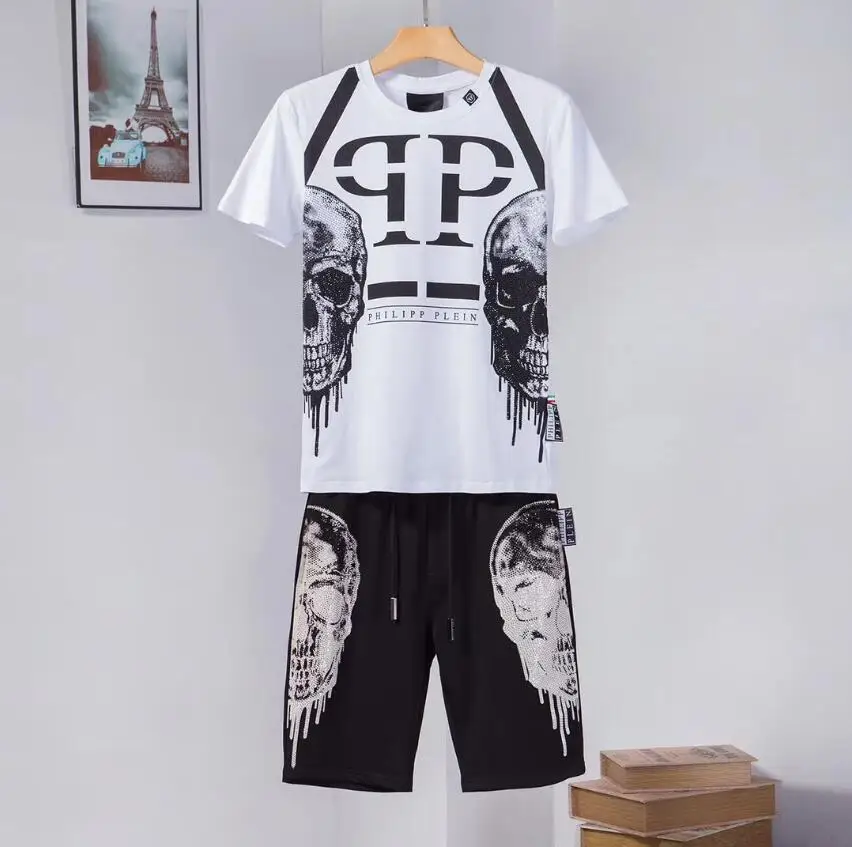 PP1:15A High quality men's summer sportswear T-shirt shorts 2 sets of casual sportswear men's clothing