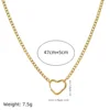 Catena aperta in oro da 17 mm con design a cuore
