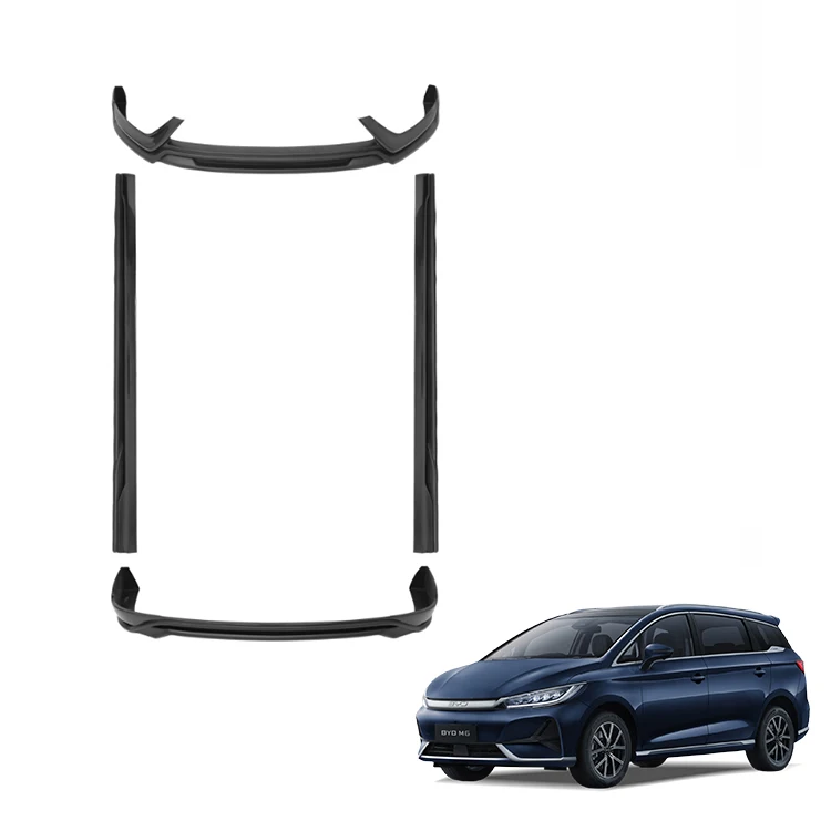 For BYD M6 Emax 7 Body Kits PP Material Front Bumper Lip Side Skirt Rear Bumper Bodykit Car Accessories