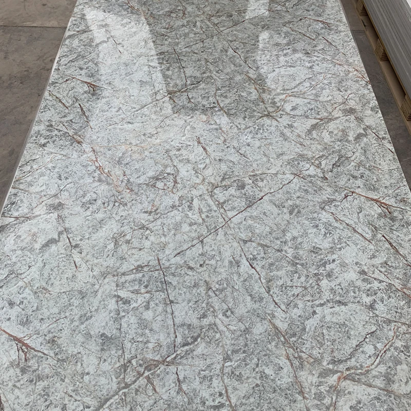 Interior Waterproof Pvc Marble Panel Board Kitchen Floor Tiles Uv Mable