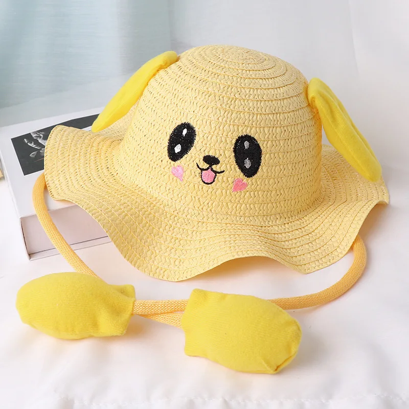 Wholesale Summer Children'S Sun Hats Rabbit Ears Hats Ears Will