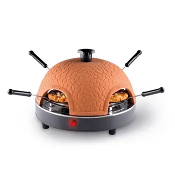 Europe Hot Sale Outdoor Countertop Terracotta Clay Mini Pizza Stove 4 Person Electric Ceramic Pizza Oven