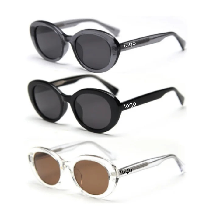Custom Logo Eyeglasses Frames  Round Frame Steampunk Shades UV400 TR90 Top Sale Best Fashion Polarized Sunglasses for Men Women
