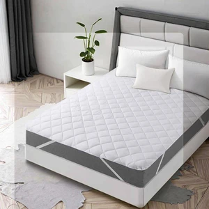 100% Waterproof King Size Bamboo Bed Mattress Protector Formatted Mahjong Mat Bed Bug Proof Hospital Grade Zipper Closure