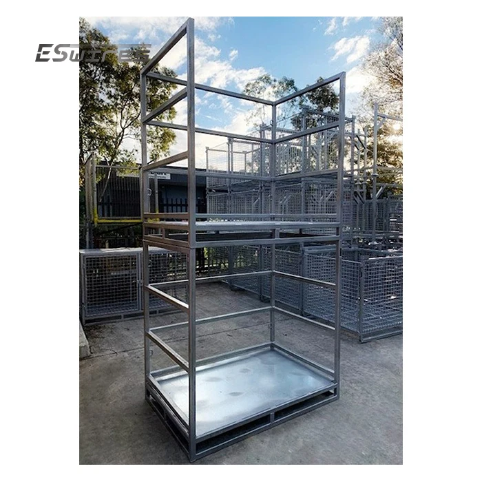 Industry Galvanized Forklift Storage Transport Stackable Metal Steel Stacking Customized Pallet for Gas Bottles Cylinder
