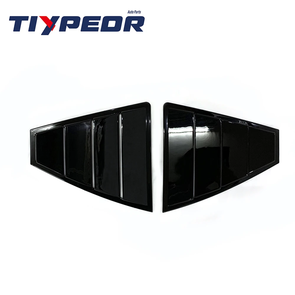 product for hyundai elantra 2017 2020 car rear window shutter cover black trim strip window louver vent trim 2019 2018 2019-3