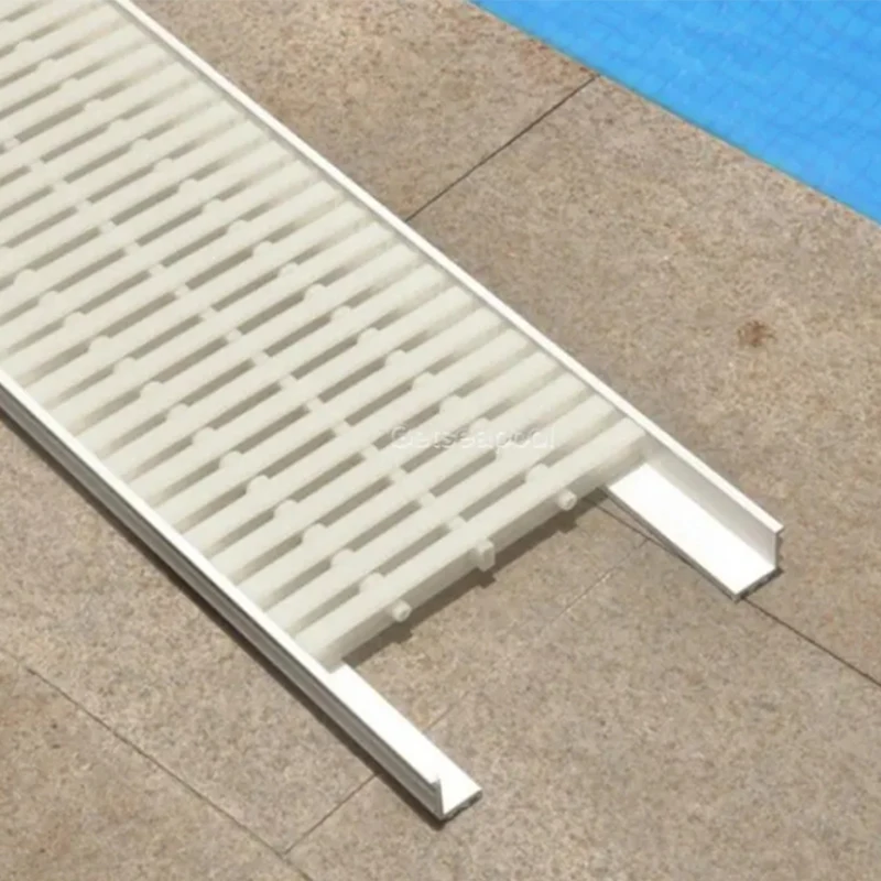 Factory Supply Plastic Guide Rail for Pool Drain Cover Swimming Pool Equipment Corner Fix Side for Overflow Grating