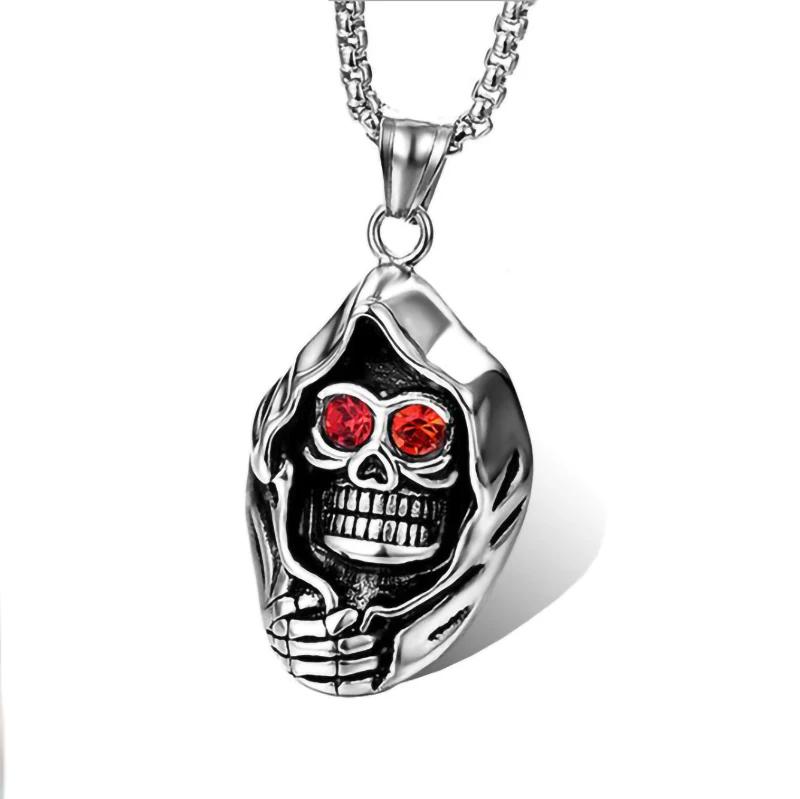 Surgical Stainless Steel Skull Pendant 