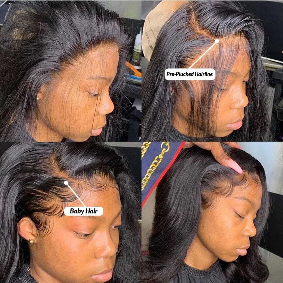 13x6 HD Lace Frontal Wig 13x4 Lace Front Wigs Body Wave Hair Women 360 Full Lace Wig Cabelo humano pré-arrancado_voghion.com