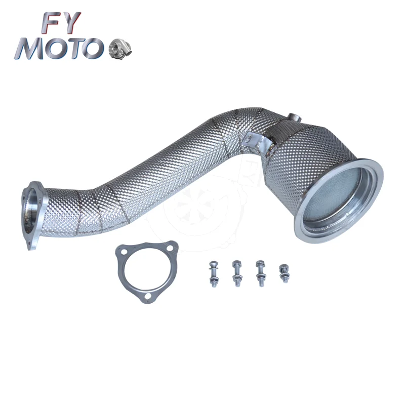 Exhaust Catted Downpipe For Porsche Panamera 971 3.0T 19+ With Heat Shield
