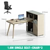 single desk with cabinet