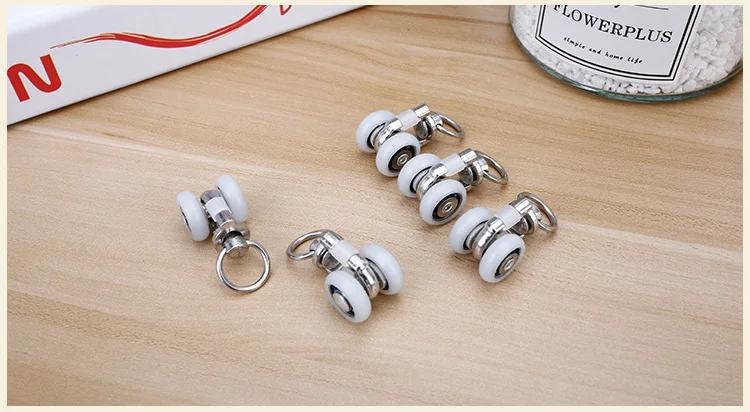 Curtain track pulley Electric track straight rail bent rail lifting wheel H rail roller hook wheel curtain accessories details