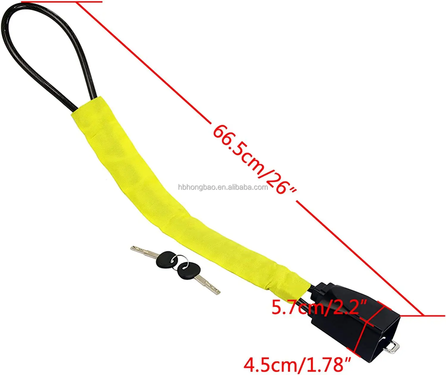 High Protection Car Steering Wheel Lock With 2 Keys Alloy Car Lock
