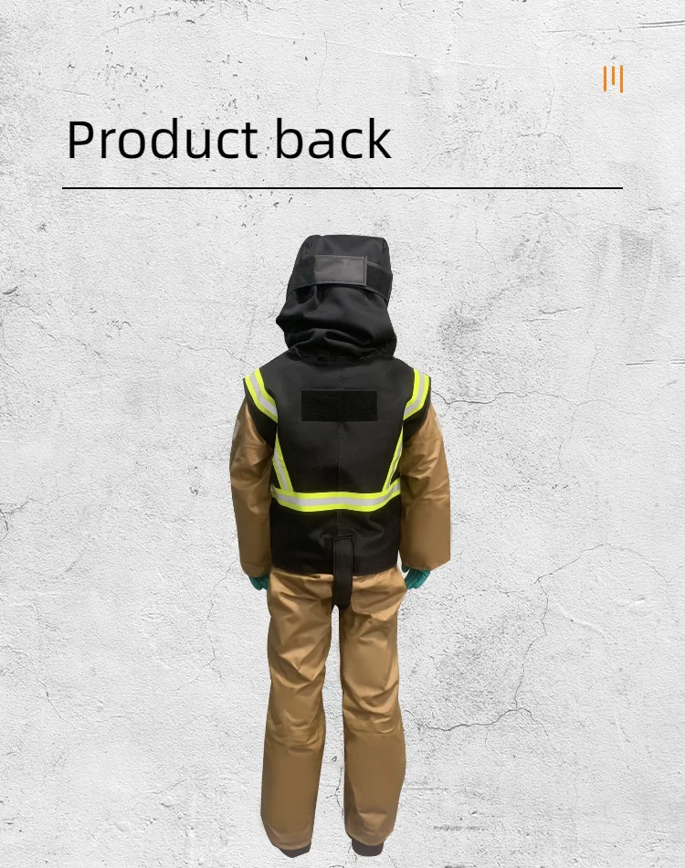 Cotton Nuclear Radiation Protective Suit with Vest and Pants Emergency Jacket and Pants for Contamination Protection