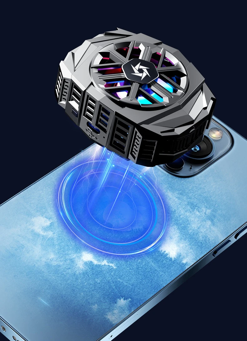 SL03 Magnetic Phone Cooler with Built-in 1200 Mah Battery Portable Gaming Wireless Phone Cooler Fan Semiconductor Cooler