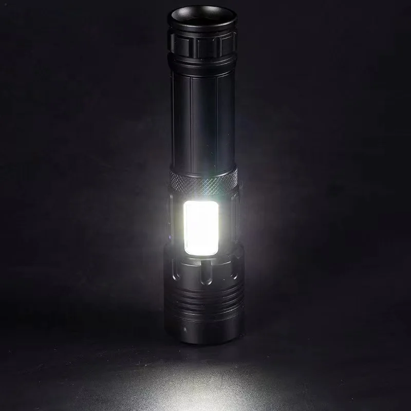 High Quality Factory Multifunction Tactical Torch Long Range USB Rechargeable Zoom Focus XLM P70 LED Flashlights 5000mAh 26650