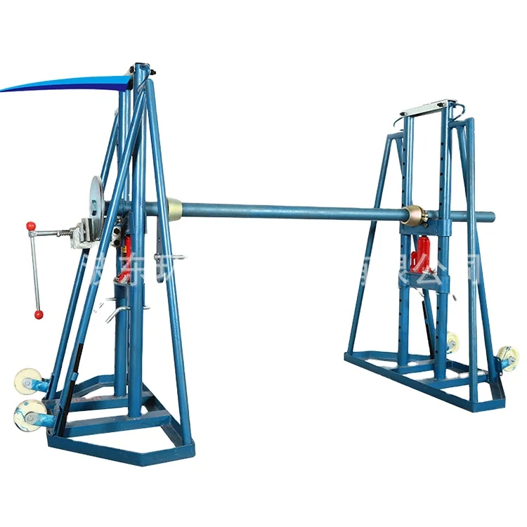 10 Ton Hydraulic Cable Reel Stand Drum Support Wire Rope Jack for