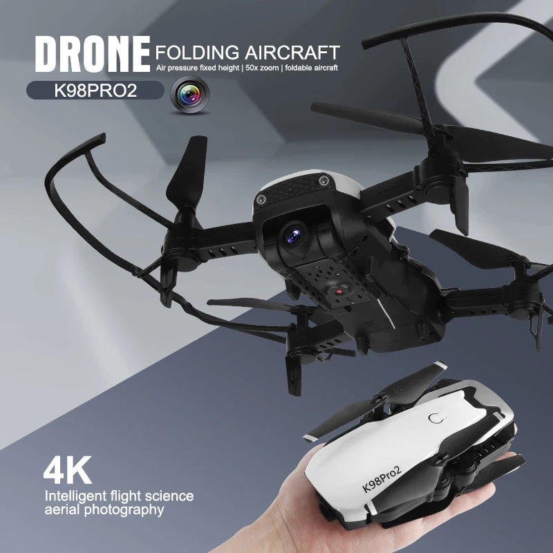 Оптовая продажа K98 Pro2 4K HD Двойная камера Wi-Fi жест Профессиональный складной Квадрокоптер K98Pro2 Дрон Подарочные игрушки Pro 2 VS E88 E99