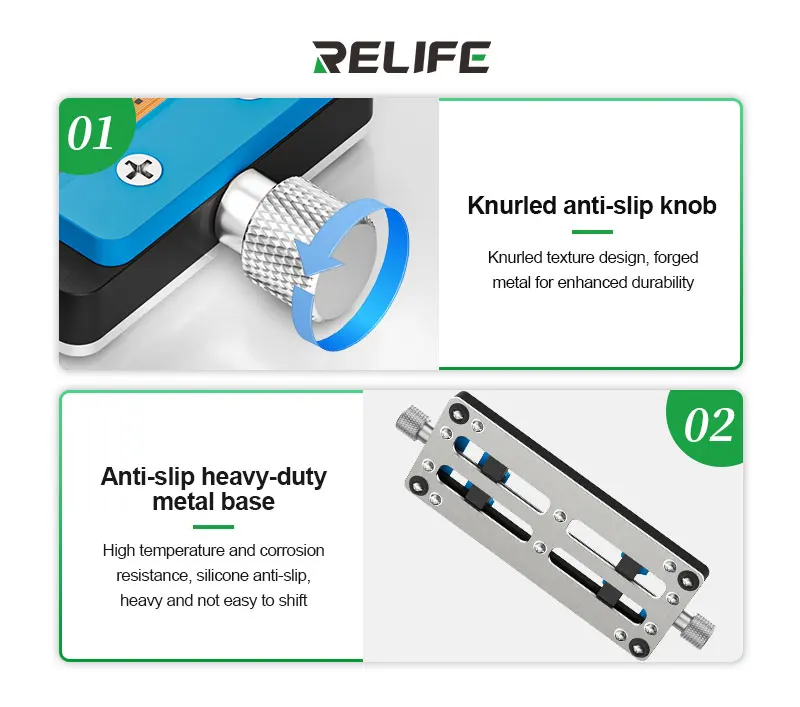 RELIFE TF5 Multifunctional Repair Fixture 500℃ Heat Resistant PCB Clamp for Motherboard CPU Chip Soldering Phone Repair