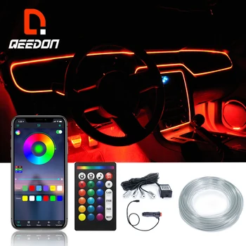 Qeedon Drop shipping car interior light neon lamp APP and remote controlled ns atmosphere atmosphere ambient light car