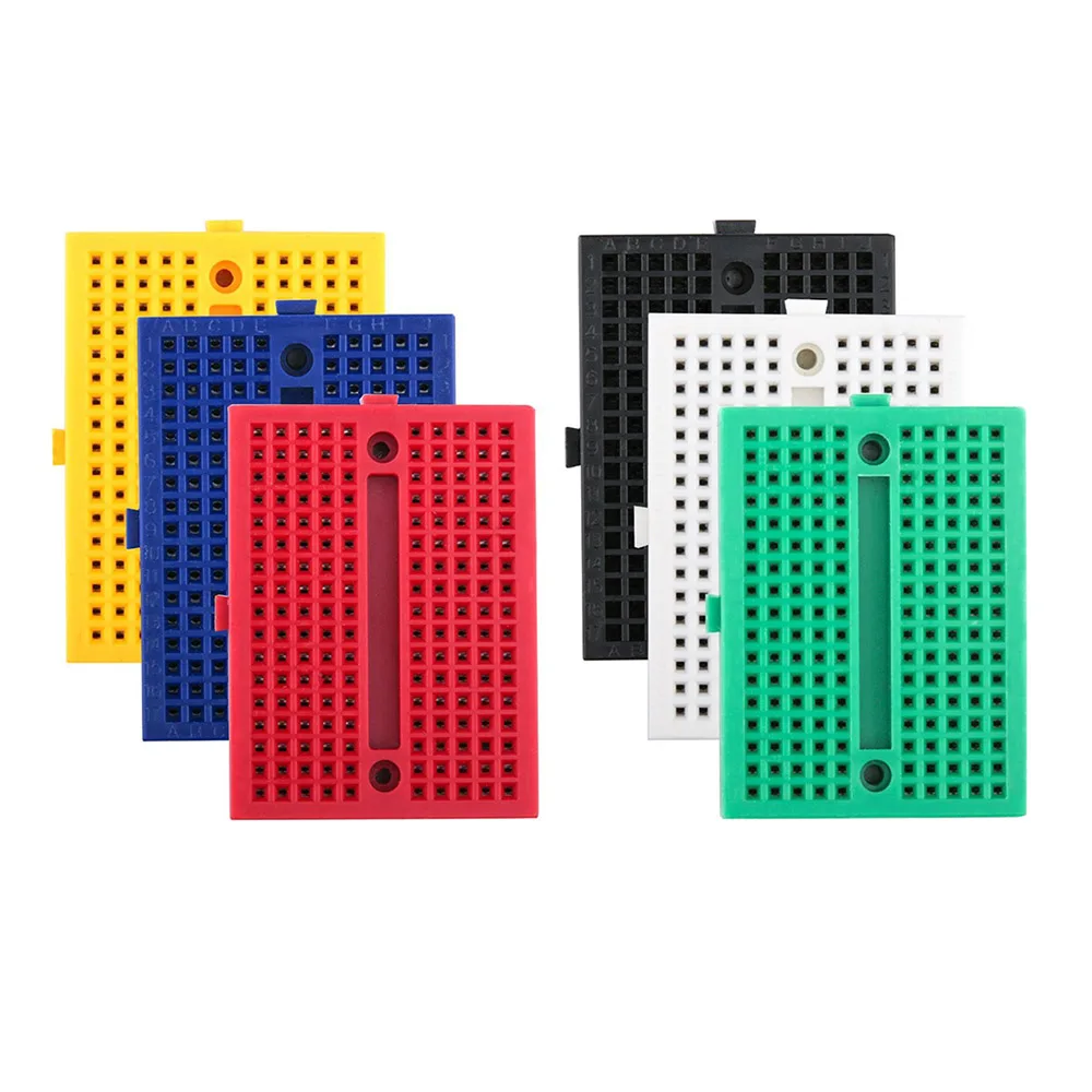 SYB-170ミニソルダーレスブレッドボードプロトタイプ実験用テスト用プロトボード 170ターミナルポイント付きブレッドボード Arduinoシールド対応 6色