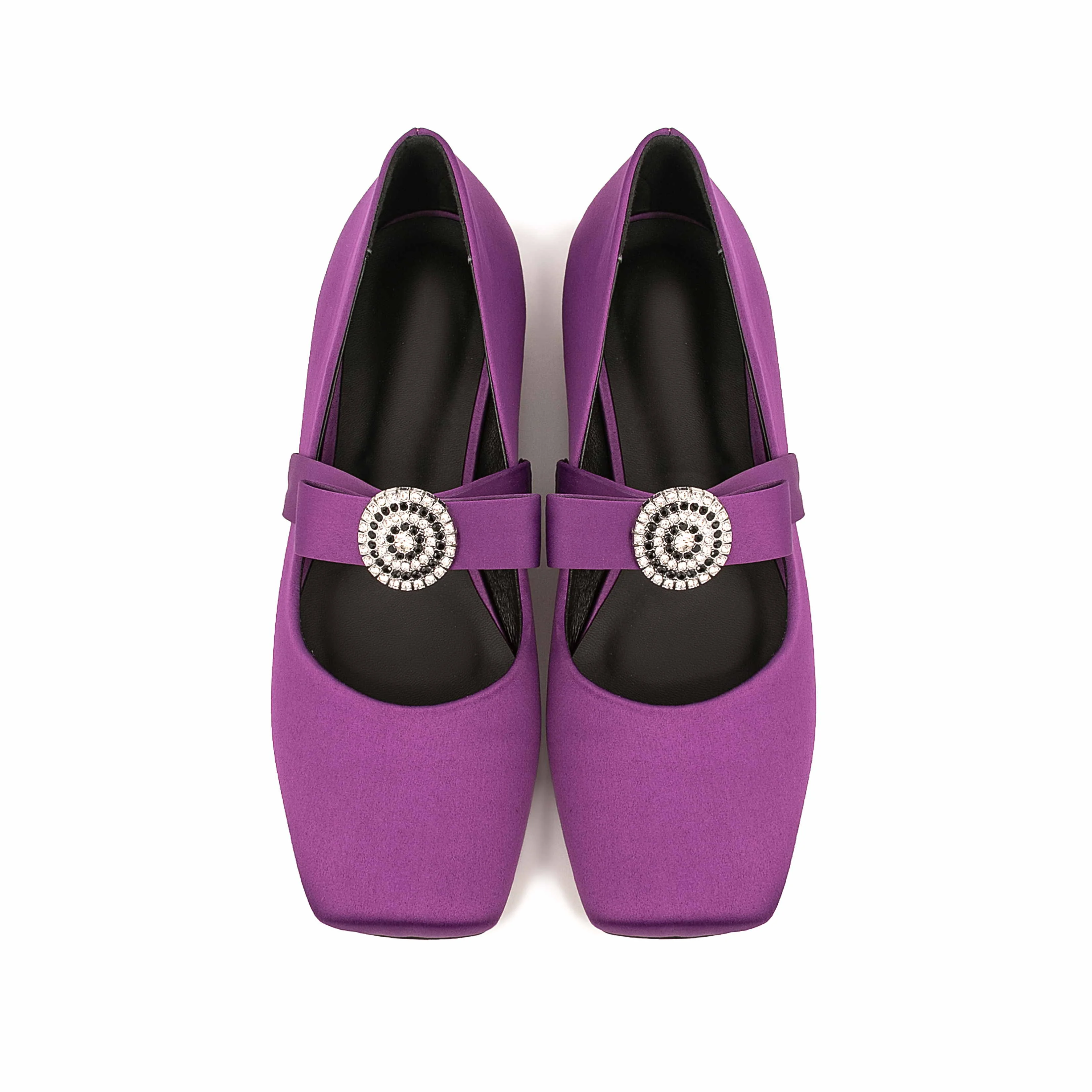 purple womens dress shoes Hcntes Women's Dress Shoes Low Kitten Heels Closed Pointed Toe Office Work Wedding Flats for Business Casual(Purple,43)