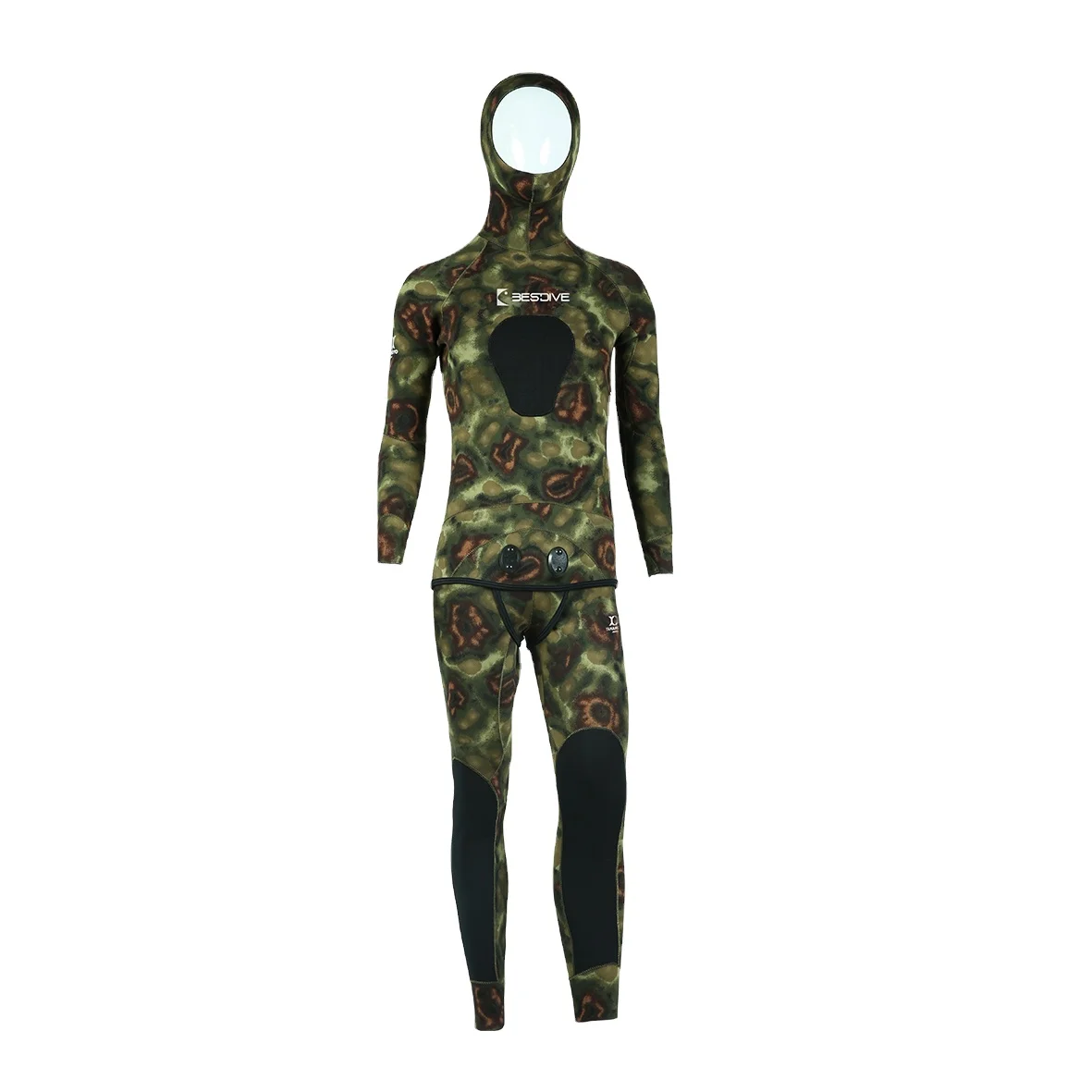 BESTDIVE Yamamoto Neoprene 5mm Two-piece Camouflage Spearfishing Wetsuit for Men