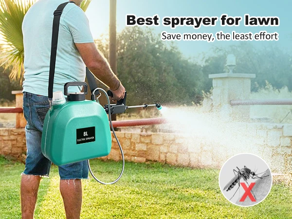 8l Electric Weed Lawn Sprayer Cordless Battery Electric 8l Water Bottle ...