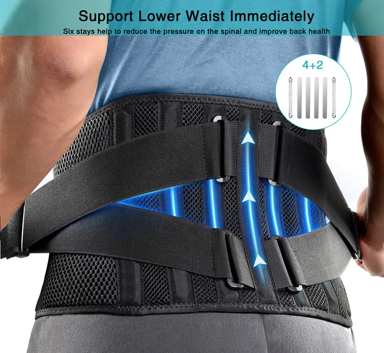 Adjustable Fully Elastic Nylon Back Pain Relief Tightening Brace ...