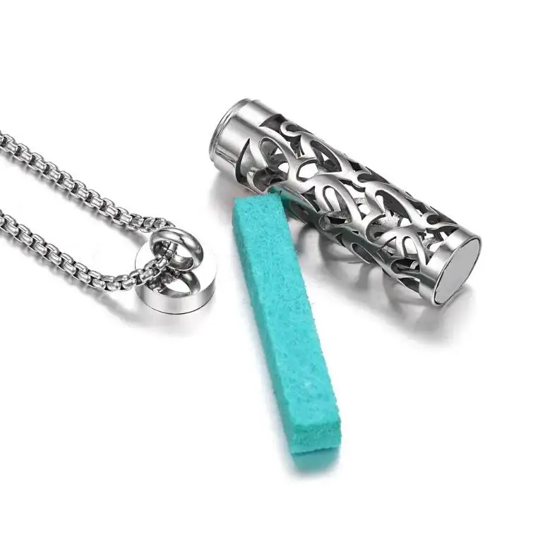 Wholesale Aromatherapy Jewelry Necklace Essential Oil Diffuser Necklace Stainless Steel Open Locket Aroma Scent Perfume Necklace