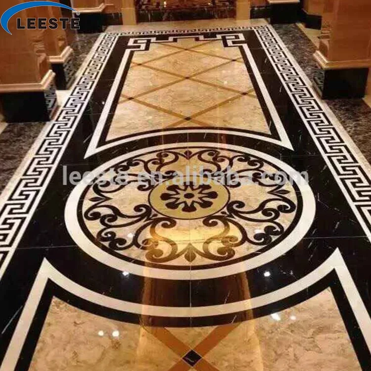 High Quality Marble Stone Polished of the Waterjet Patterns Flooring Tiles
