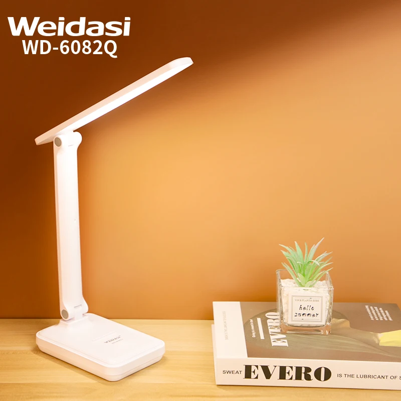 Foldable Design LED Reading Lamp Third Gear Brightness Desk Reading Light with Phone Holder