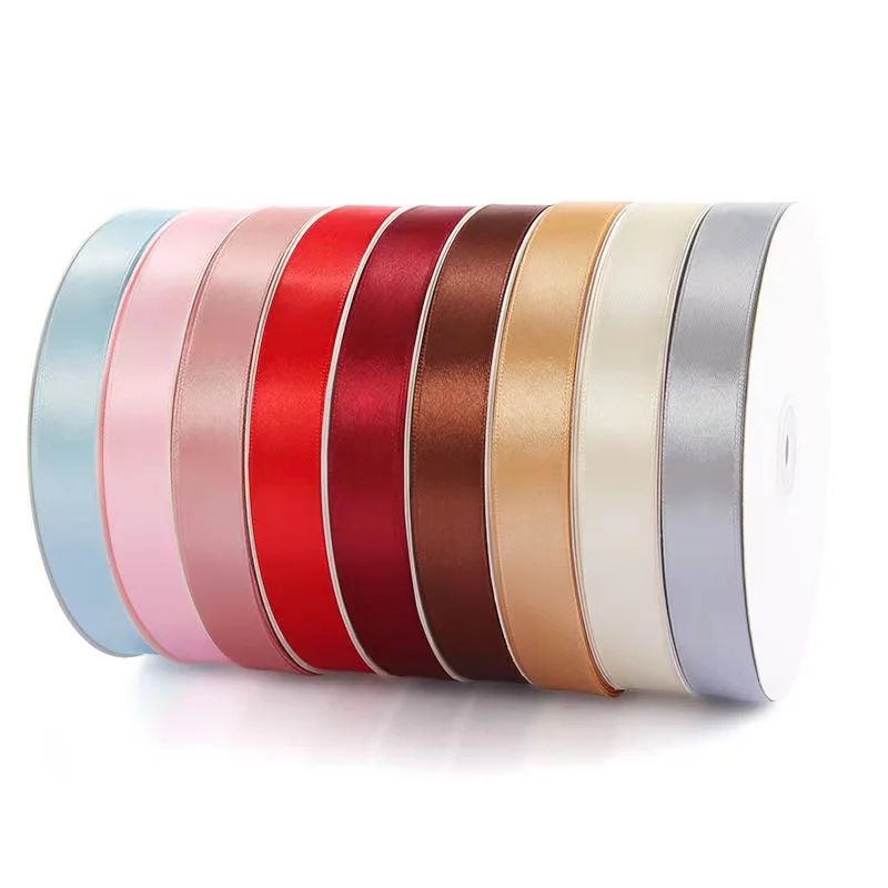 Фабричная индивидуальная двухсторонний или односторонний 100% полиэфирная простая шелковая атласная лента